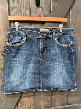 Vintage Y2K Earl Jean Denim Mini Skirt - Blue size 8